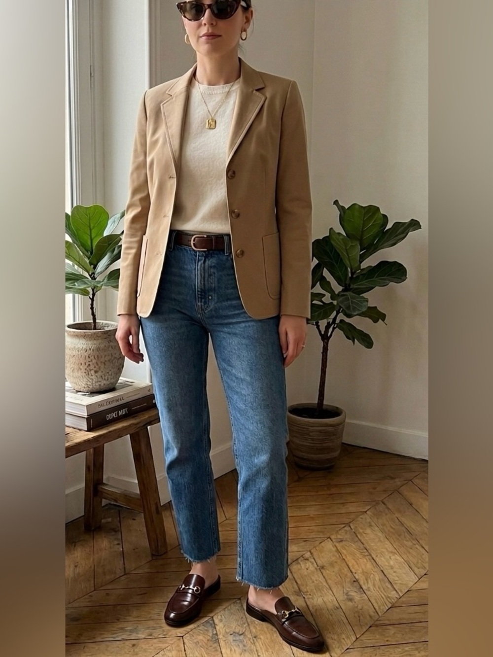 Camel 3 Button Blazer by Isaac Mizrahi Size 2XL